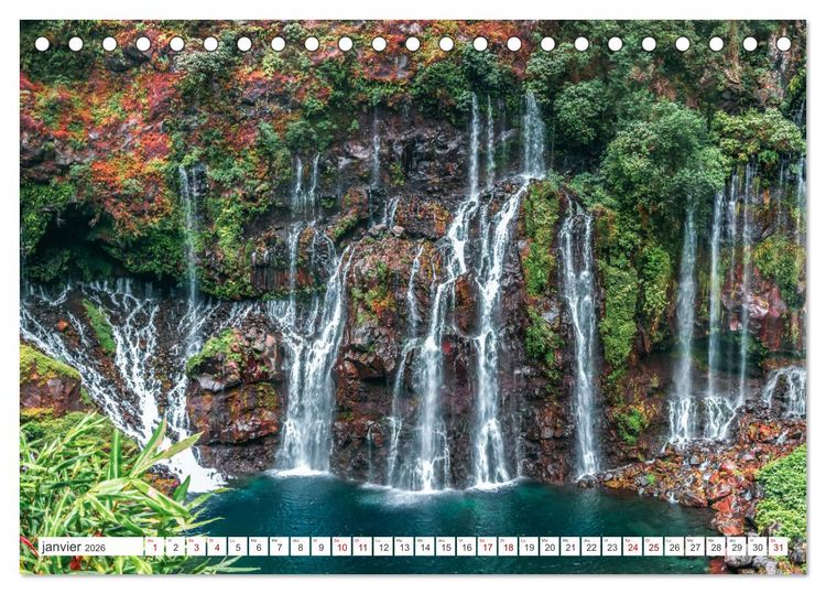 Produktbild: &Icirc;le de la R&eacute;union - Le paradis fran&ccedil;ais dans l'oc&eacute;an Indien (Calendrier de bureau 2026 DIN A5 vertical), CALVENDO calendrier mensuel