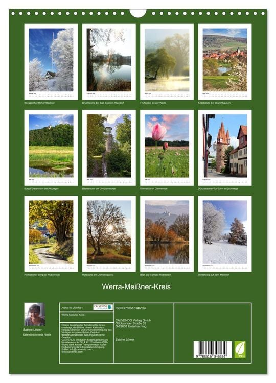 Produktbild: Werra-Mei&szlig;ner-Kreis (Wandkalender 2026 DIN A3 hoch), CALVENDO Monatskalender