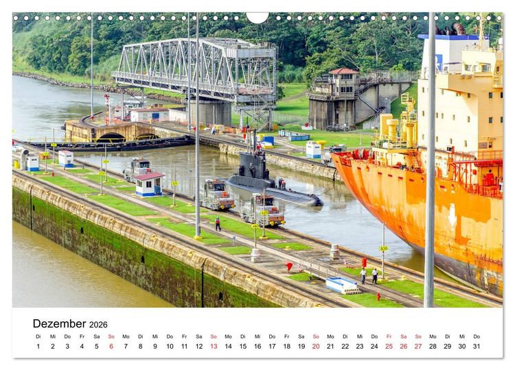 Produktbild: Panamakanal - Zwischen Atlantik und Pazifik (Wandkalender 2026 DIN A3 quer), CALVENDO Monatskalender