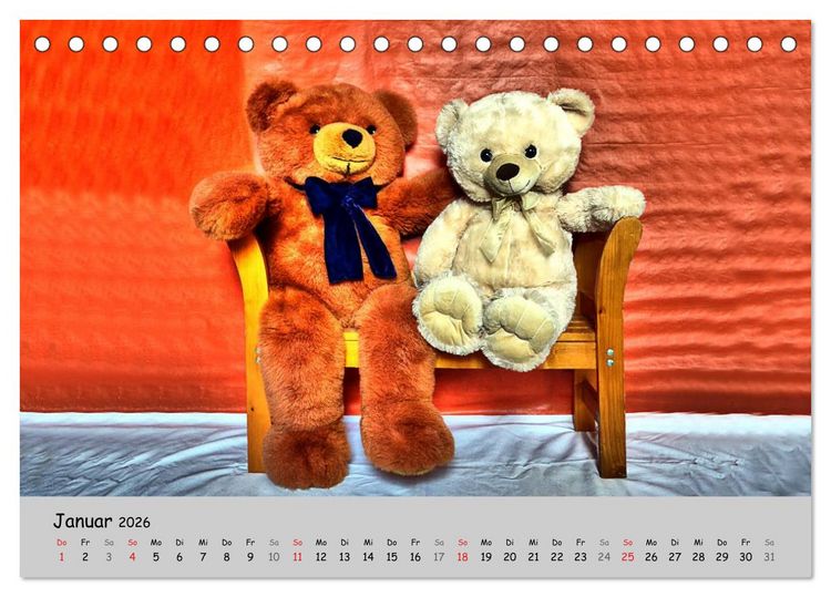 Produktbild: TEDDYB&Auml;R, OH TEDDYB&Auml;R... (Tischkalender 2026 DIN A5 quer), CALVENDO Monatskalender