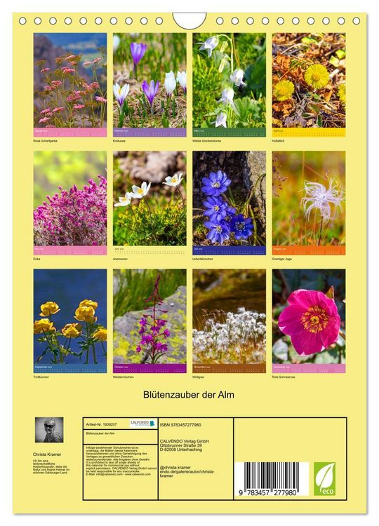 Produktbild: Bl&uuml;tenzauber der Alm (Wandkalender 2026 DIN A4 hoch), CALVENDO Monatskalender