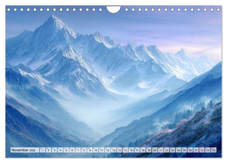 Produktbild: Die Sprache der Gipfel (Wandkalender 2026 DIN A4 quer), CALVENDO Monatskalender