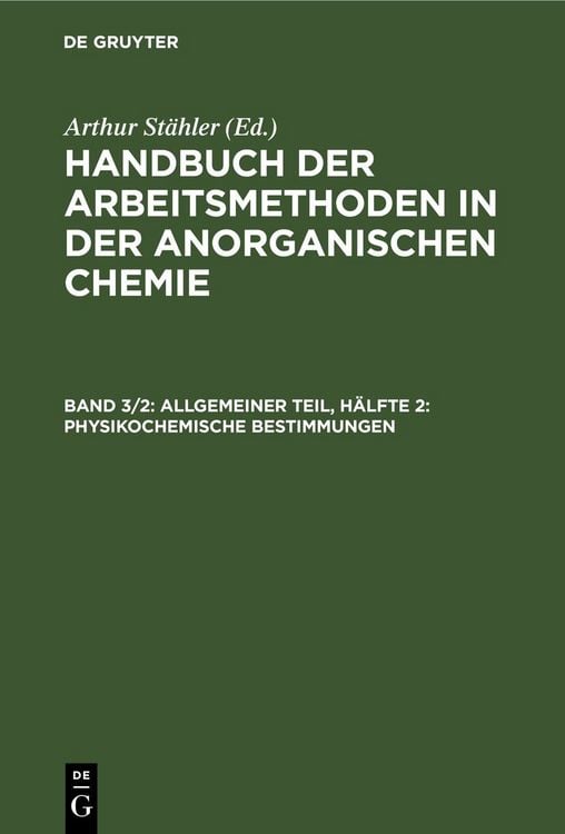 Produktbild: Allgemeiner Teil, H&auml;lfte 2: Physikochemische Bestimmungen