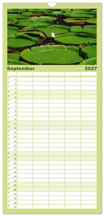 Produktbild: Familienplaner 2027 - Mauritius mit 5 Spalten (Wandkalender, 21 x 45 cm) CALVENDO