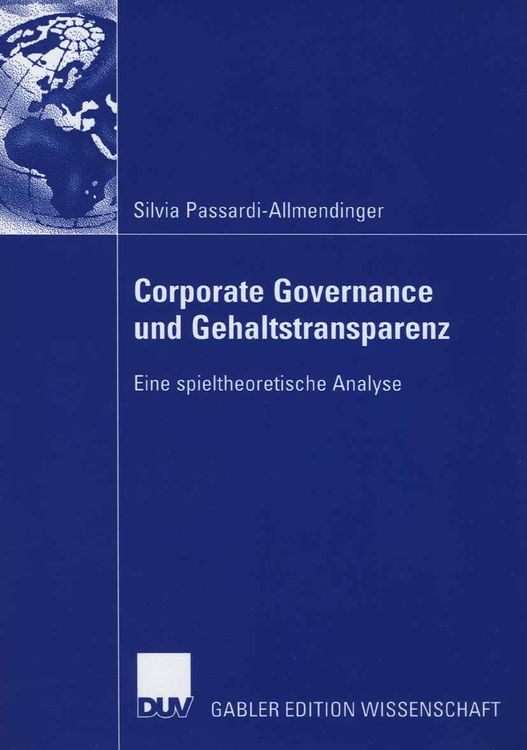 Produktbild: Corporate Governance und Gehaltstransparenz