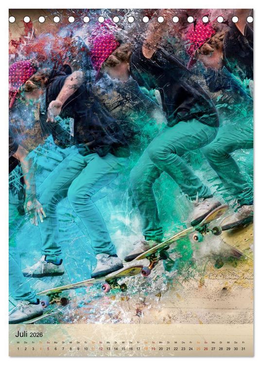 Produktbild: Skateboarding - einfach cool (Tischkalender 2026 DIN A5 hoch), CALVENDO Monatskalender