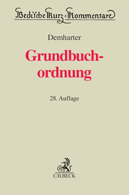 Produktbild: Grundbuchordnung