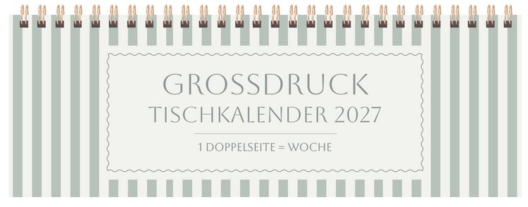 Produktbild: Tischquerkalender Gro&szlig;druck Streifen 2027