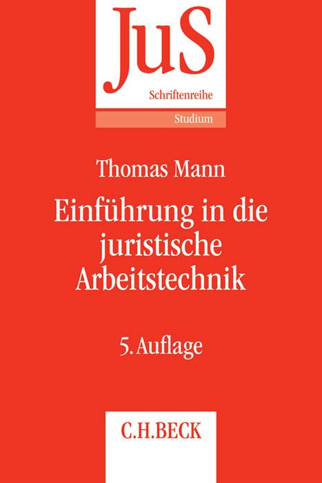 Produktbild: Einf&uuml;hrung in die juristische Arbeitstechnik