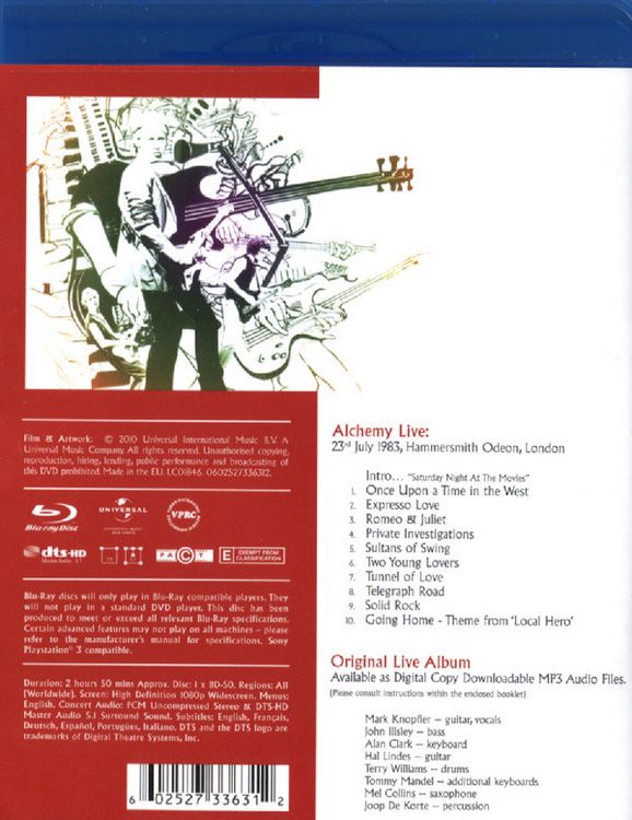 Produktbild: Dire Straits - Alchemy Live/20th Anniversary Edition (+ Digital Copy)