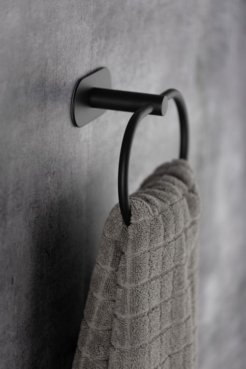 Produktbild: Turbo-Loc&reg; Handtuchring Mod. Orea Black Matt, Befestigen ohne bohren