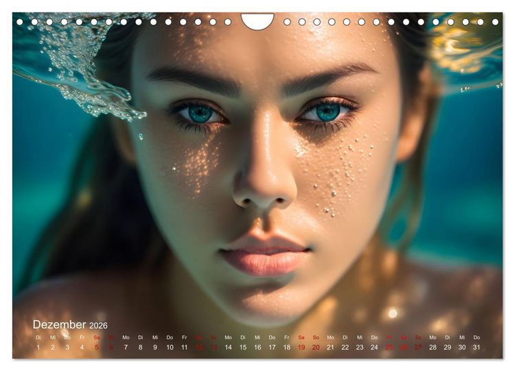 Produktbild: Models unter Wasser (Wandkalender 2026 DIN A4 quer), CALVENDO Monatskalender