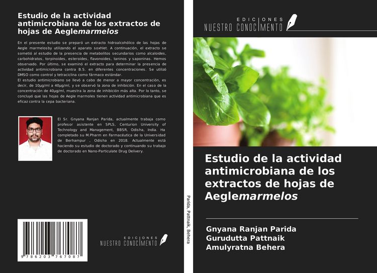 Produktbild: Estudio de la actividad antimicrobiana de los extractos de hojas de Aeglemarmelos