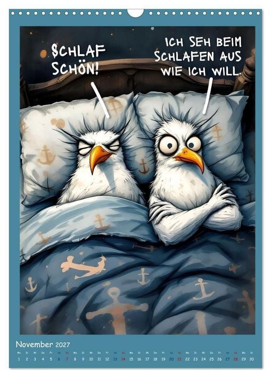 Produktbild: B&ouml;se M&ouml;wen (Wandkalender 2027 DIN A3 hoch), CALVENDO Monatskalender