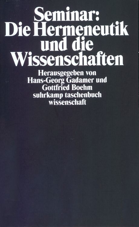 Produktbild: Seminar: Die Hermeneutik und die Wissenschaften