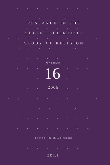 Produktbild: Research in the Social Scientific Study of Religion, Volume 16