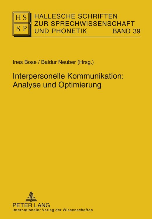 Produktbild: Interpersonelle Kommunikation: Analyse und Optimierung