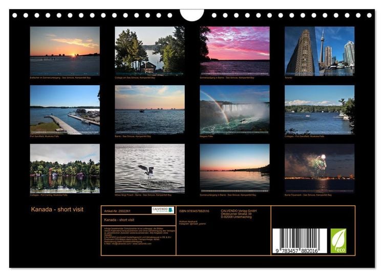 Produktbild: Kanada - short visit (Wandkalender 2026 DIN A4 quer), CALVENDO Monatskalender