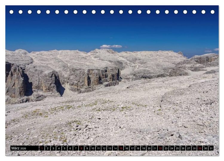 Produktbild: Sellagruppe - Traumhafte Ausblicke in den Dolomiten (Tischkalender 2026 DIN A5 quer), CALVENDO Monatskalender