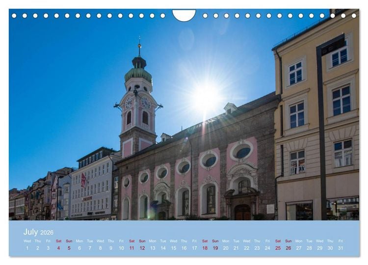 Produktbild: Innsbruck - Austria&lsquo;s capital of the alps (Wall Calendar 2026 DIN A4 landscape), CALVENDO 12 Month Wall Calendar