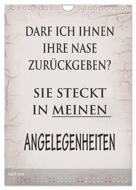 Produktbild: Ziemlich schlecht gelaunt (Wandkalender 2026 DIN A4 hoch), CALVENDO Monatskalender