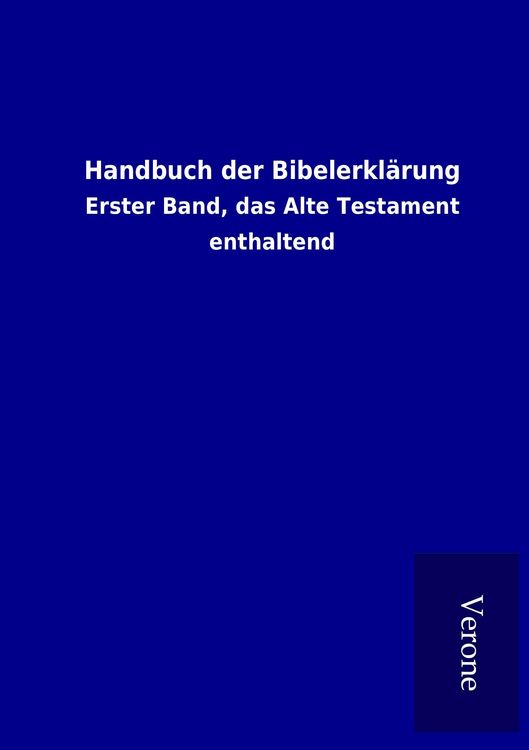 Produktbild: Handbuch der Bibelerkl&auml;rung
