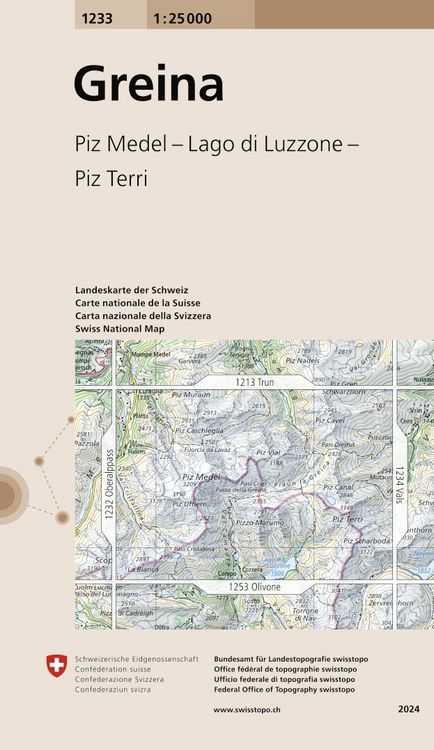 Produktbild: Swisstopo 1 : 25 000 Greina