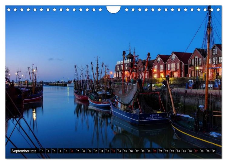 Produktbild: Neuharlingersiel - Ostfrieslands sch&ouml;nstes Hafenst&auml;dtchen (Wandkalender 2026 DIN A4 quer), CALVENDO Monatskalender