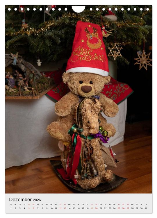 Produktbild: Travelling Teddy liebt es Bunt (Wandkalender 2026 DIN A4 hoch), CALVENDO Monatskalender