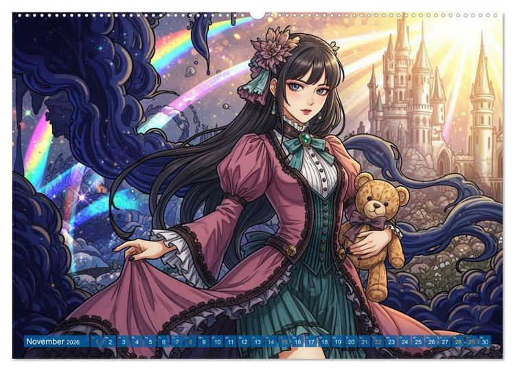 Produktbild: Shōnen-Abenteuer und Shōjo-Romantik - Ein Manga-Kalender f&uuml;r Herz und Seele (Wandkalender 2026 DIN A2 quer), CALVENDO Monatskalender