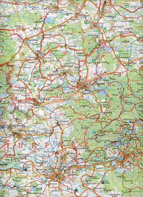 Produktbild: Naturpark N&ouml;rdlicher Oberpf&auml;lzer Wald / B&ouml;hmerwald 1 : 50 000. Fritsch Wanderkarte
