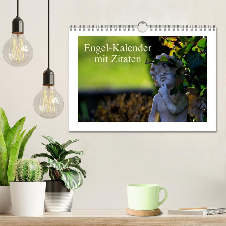 Produktbild: Engel-Kalender mit Zitaten (Wandkalender 2026 DIN A4 quer), CALVENDO Monatskalender