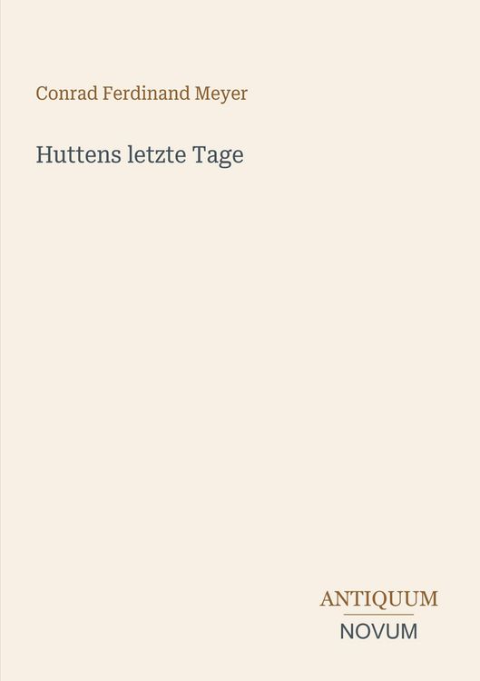 Produktbild: Huttens letzte Tage