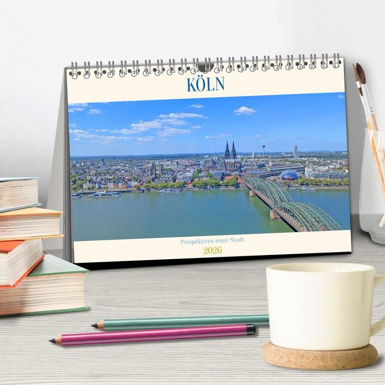 Produktbild: K&ouml;ln Perspektiven einer Stadt (Tischkalender 2026 DIN A5 quer), CALVENDO Monatskalender