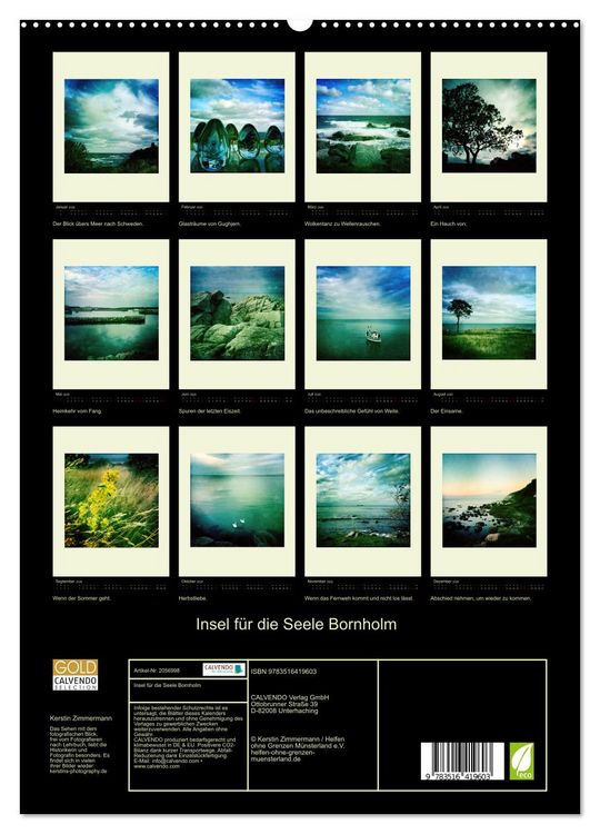 Produktbild: Insel f&uuml;r die Seele Bornholm (hochwertiger Premium Wandkalender 2026 DIN A2 hoch), Kunstdruck in Hochglanz