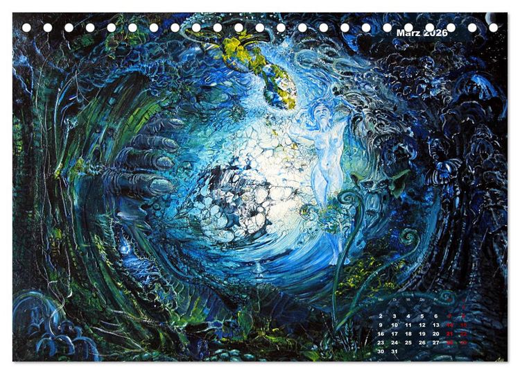 Produktbild: Phantastische Kunst (Tischkalender 2026 DIN A5 quer), CALVENDO Monatskalender