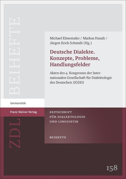 Produktbild: Deutsche Dialekte. Konzepte, Probleme, Handlungsfelder