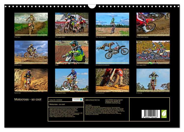 Produktbild: Motocross - so cool (Wandkalender 2026 DIN A3 quer), CALVENDO Monatskalender