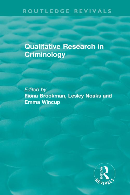 Produktbild: Qualitative Research in Criminology (1999)
