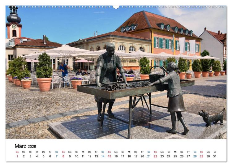Produktbild: Schwetzingen - Ansichtssache (hochwertiger Premium Wandkalender 2026 DIN A2 quer), Kunstdruck in Hochglanz