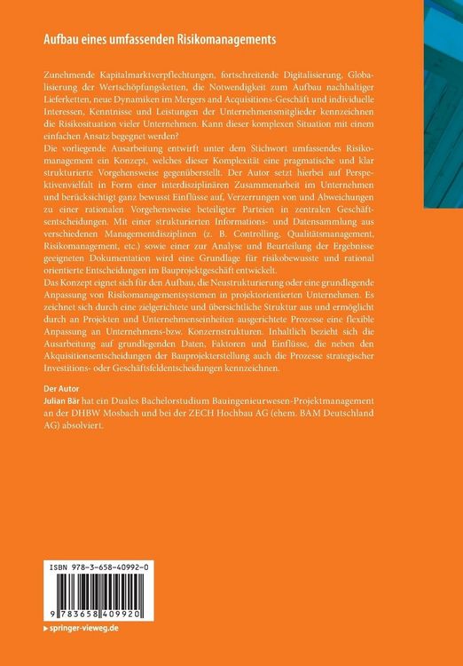 Produktbild: Aufbau eines umfassenden Risikomanagements