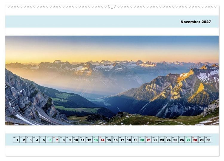 Produktbild: Alpen - Panorama - Mehr Aussicht geht nicht (hochwertiger Premium Wandkalender 2027 DIN A2 quer), Kunstdruck in Hochglanz