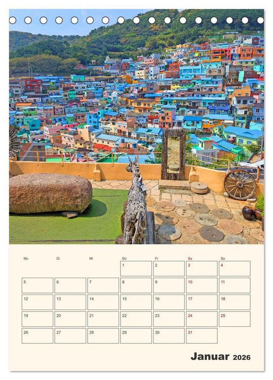 Produktbild: Busan - Eine Reise durch das Herz der K&uuml;stenstadt (Tischkalender 2026 DIN A5 hoch), CALVENDO Monatskalender