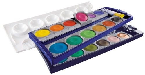 Produktbild: Pelikan Deckfarbkasten K24, 24 Farben und 1 Tube Deckwei&szlig;