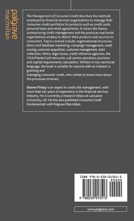 Produktbild: The Management of Consumer Credit