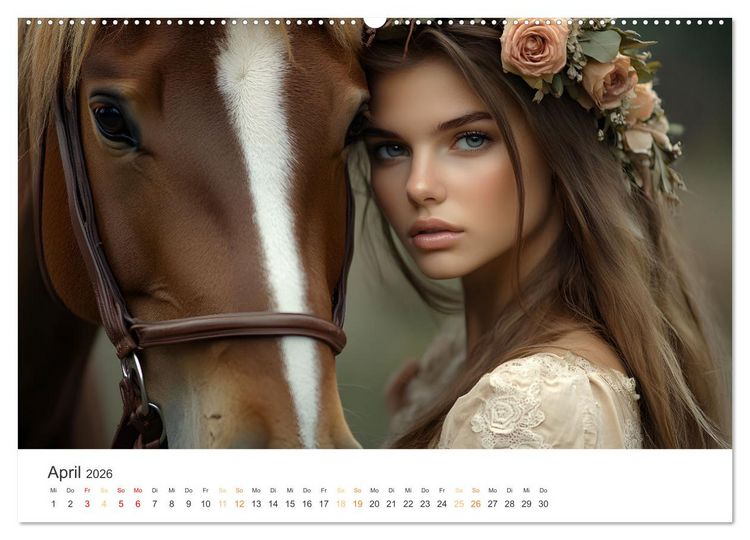 Produktbild: Magische Tierliebe (Wandkalender 2026 DIN A2 quer), CALVENDO Monatskalender