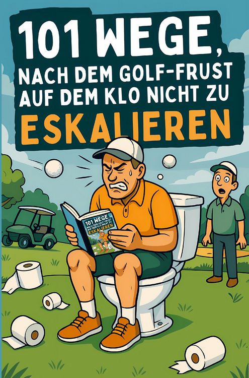 Produktbild: 101 Wege, nach dem Golf-Frust auf dem Klo nicht zu eskalieren - Das lustige Geschenkbuch f&uuml;r Golfer, die beim Sitzen besser treffen als beim Putten