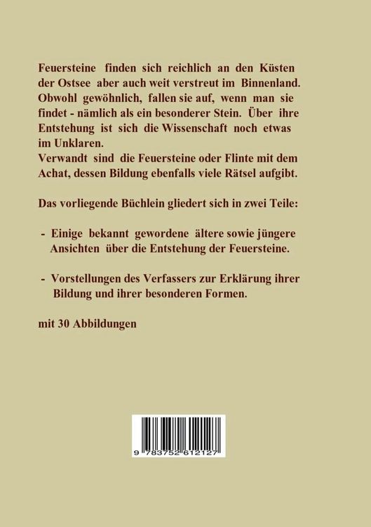 Produktbild: Betrachtungen zur Frage der Entstehung der Feuersteine