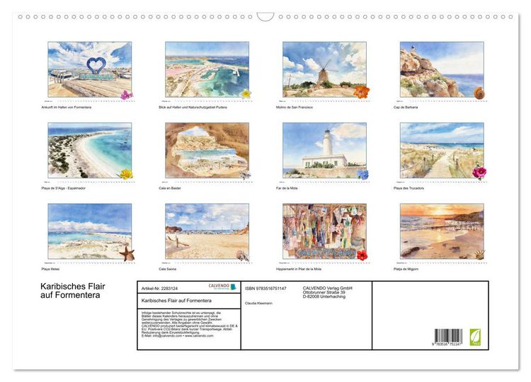 Produktbild: Karibisches Flair auf Formentera (Wandkalender 2027 DIN A2 quer), CALVENDO Monatskalender