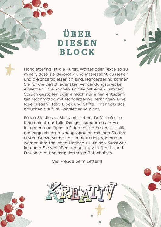 Produktbild: Design Paper A5 Frohe Weihnachten. Mit Handlettering-Grundkurs